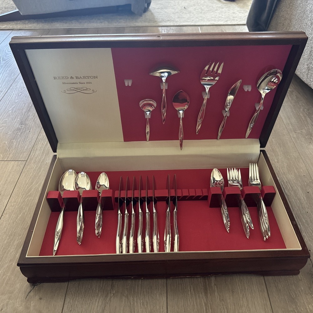 Reed & Barton Silverplate Nostalgia 1963 Pattern Vintage 56 Pieces Rose